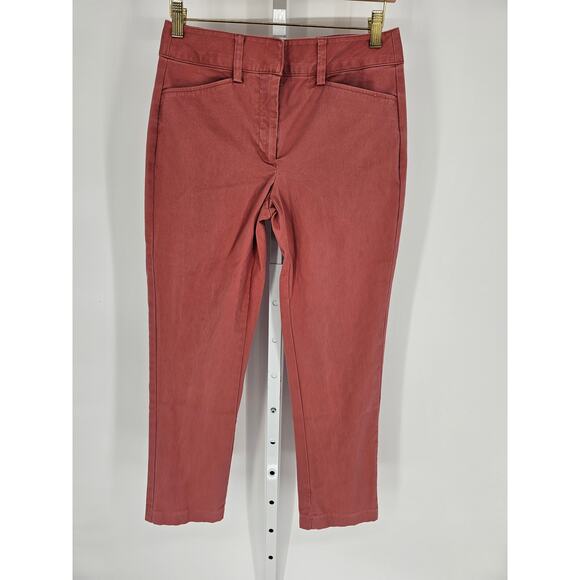 Lands' End Women's Pink Belt Loop Pockets Mid Rise Straight Leg Pant Size 2 - Picture 1 of 4